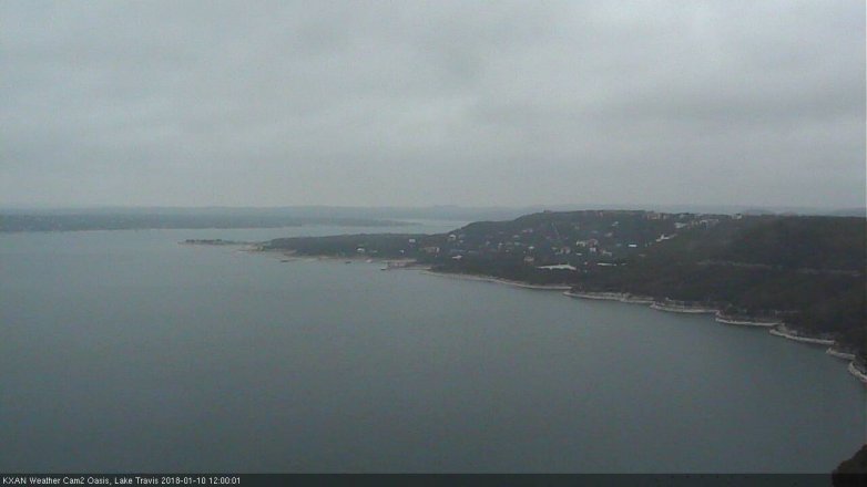 Lake Travis webcam, January 10, 2018 11:10 AM CT