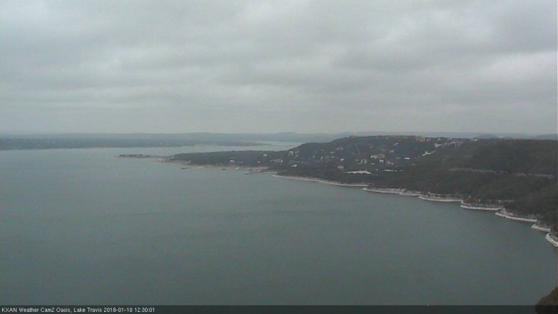 Lake Travis webcam, January 10, 2018 11:45 AM CT