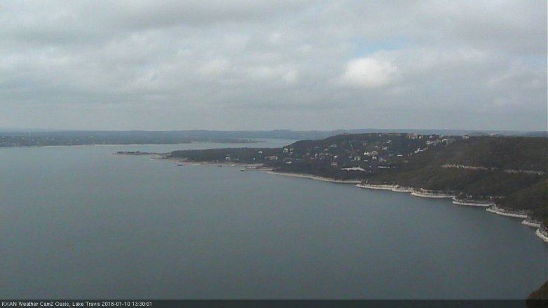 Lake Travis webcam, January 10, 2018 12:35 PM CT