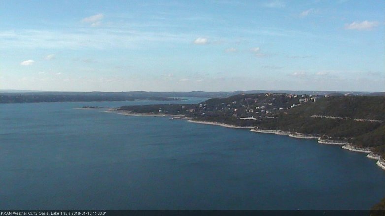 Lake Travis webcam, January 10, 2018 2:30 PM CT