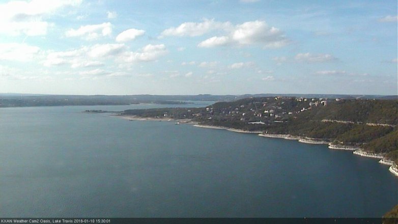 Lake Travis webcam, January 10, 2018 2:40 PM CT
