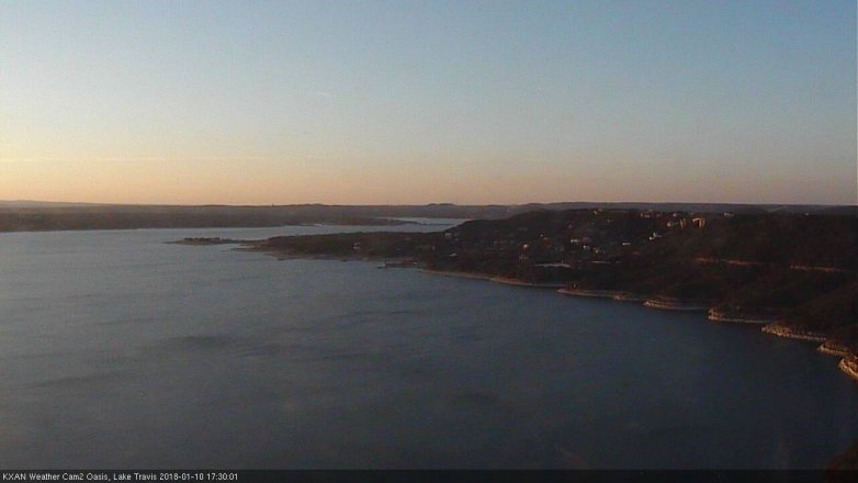 Lake Travis webcam, January 10, 2018 4:45 PM CT