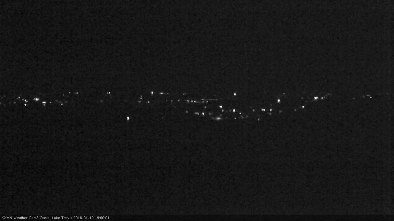 Lake Travis webcam, January 10, 2018 6:10 PM CT
