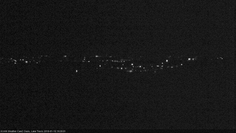 Lake Travis webcam, January 10, 2018 6:45 PM CT