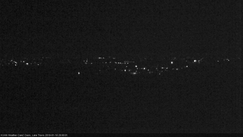 Lake Travis webcam, January 10, 2018 7:10 PM CT