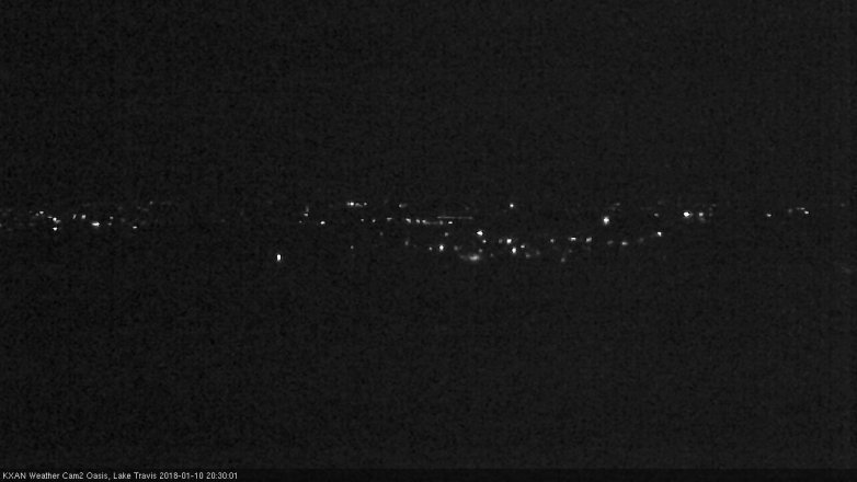 Lake Travis webcam, January 10, 2018 7:35 PM CT