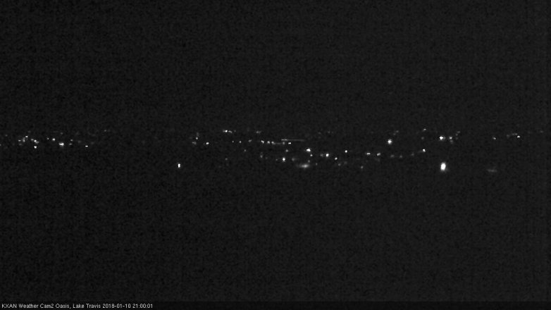 Lake Travis webcam, January 10, 2018 8:20 PM CT