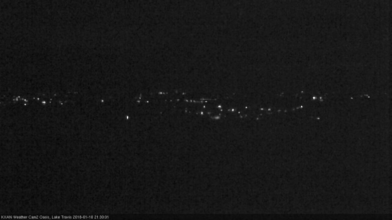 Lake Travis webcam, January 10, 2018 8:35 PM CT