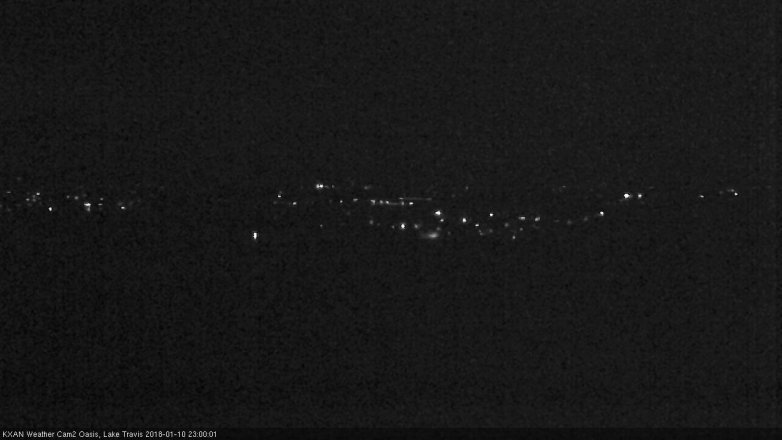 Lake Travis webcam, January 10, 2018 10:10 PM CT