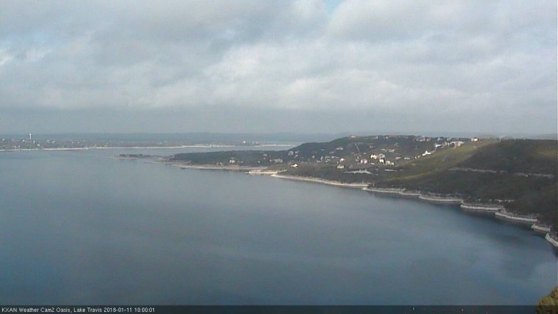 Lake Travis webcam, January 11, 2018 9:20 AM CT