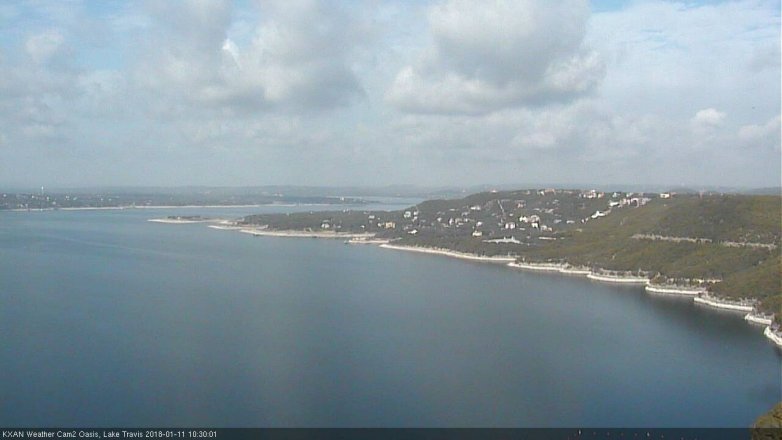 Lake Travis webcam, January 11, 2018 10:00 AM CT