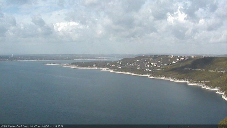 Lake Travis webcam, January 11, 2018 10:05 AM CT