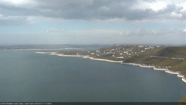 Lake Travis webcam, January 11, 2018 10:55 AM CT