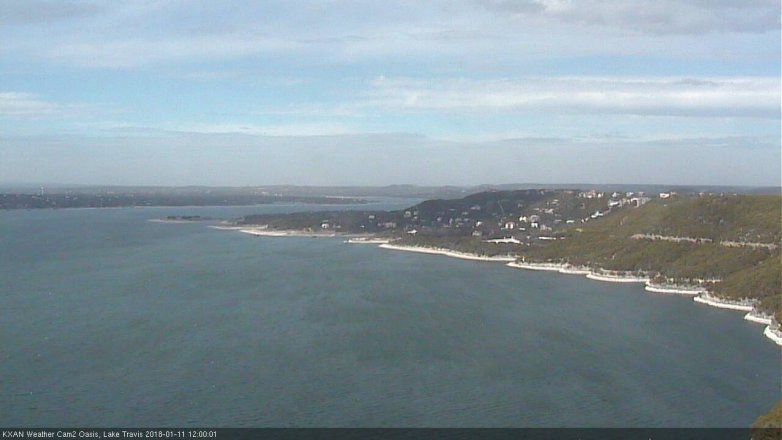 Lake Travis webcam, January 11, 2018 11:30 AM CT