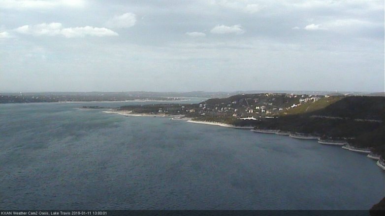 Lake Travis webcam, January 11, 2018 12:05 PM CT