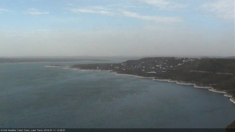 Lake Travis webcam, January 11, 2018 12:40 PM CT