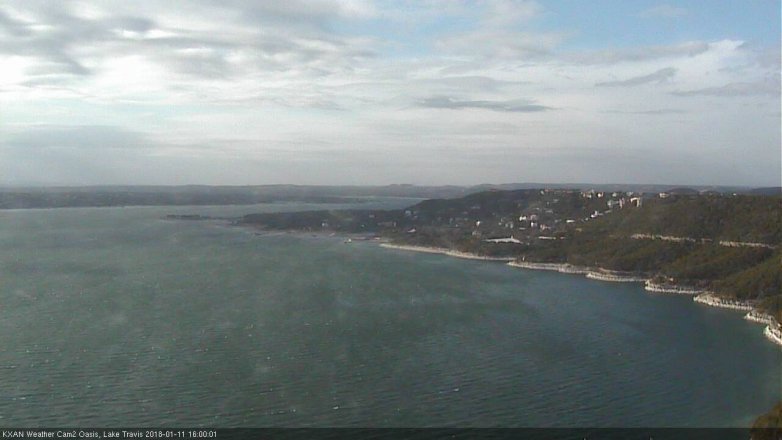 Lake Travis webcam, January 11, 2018 3:05 PM CT