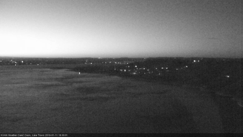 Lake Travis webcam, January 11, 2018 5:50 PM CT