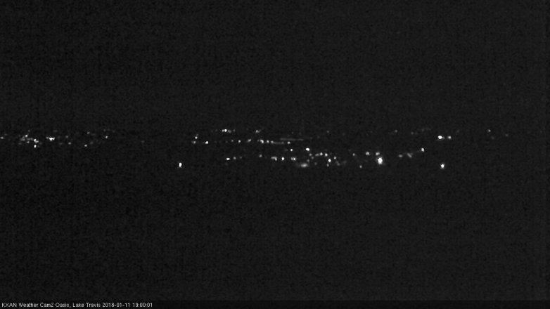 Lake Travis webcam, January 11, 2018 6:30 PM CT
