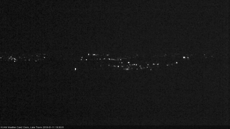 Lake Travis webcam, January 11, 2018 6:45 PM CT
