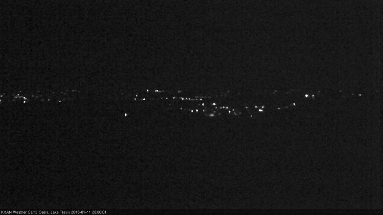 Lake Travis webcam, January 11, 2018 7:15 PM CT