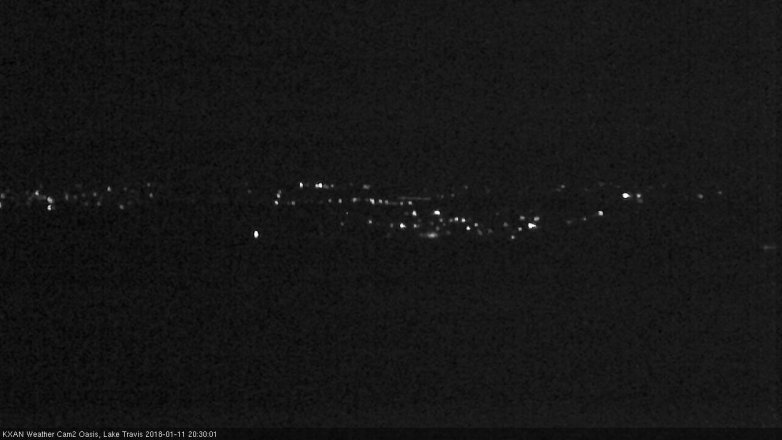 Lake Travis webcam, January 11, 2018 7:55 PM CT
