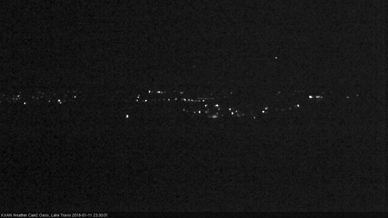 Lake Travis webcam, January 11, 2018 11:00 PM CT