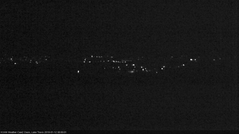 Lake Travis webcam, January 11, 2018 11:05 PM CT