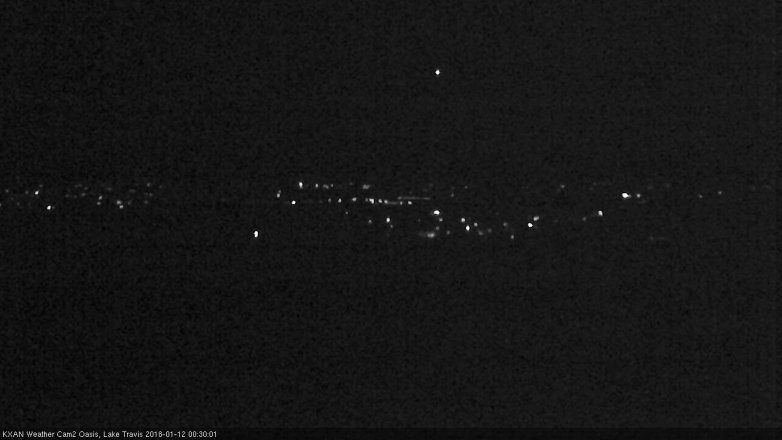 Lake Travis webcam, January 11, 2018 11:40 PM CT