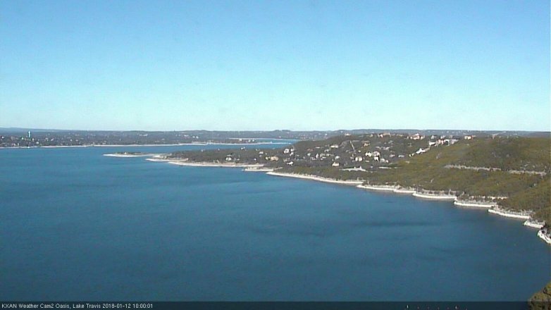 Lake Travis webcam, January 12, 2018 9:25 AM CT