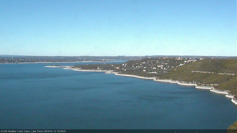 Lake Travis webcam, January 12, 2018 10:00 AM CT