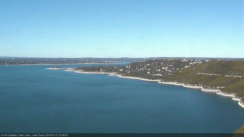 Lake Travis webcam, January 12, 2018 10:05 AM CT