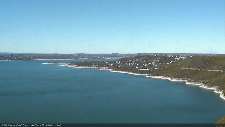 Lake Travis webcam, January 12, 2018 11:25 AM CT