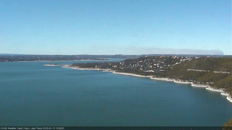 Lake Travis webcam, January 12, 2018 12:10 PM CT