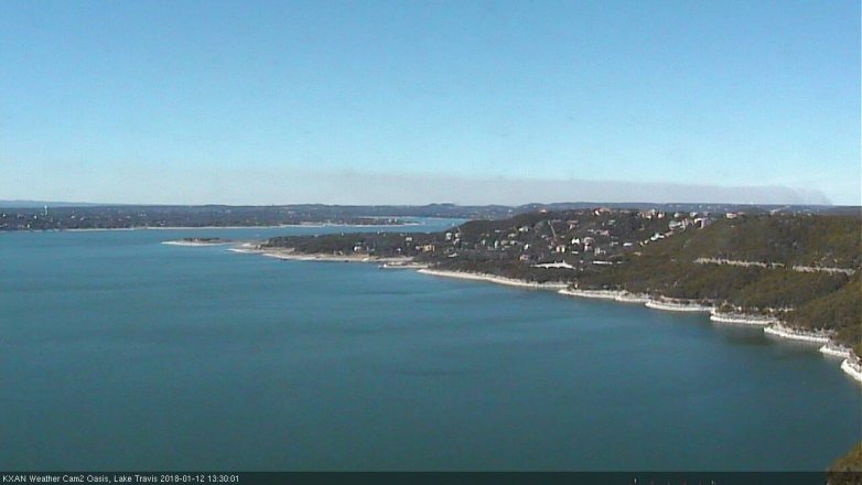 Lake Travis webcam, January 12, 2018 12:35 PM CT