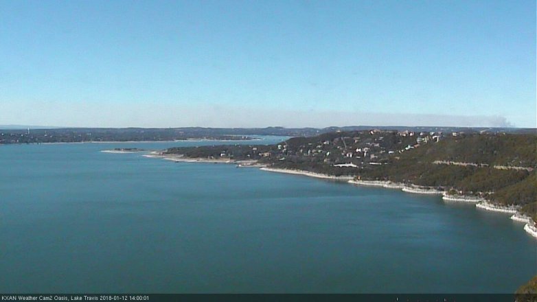 Lake Travis webcam, January 12, 2018 1:05 PM CT