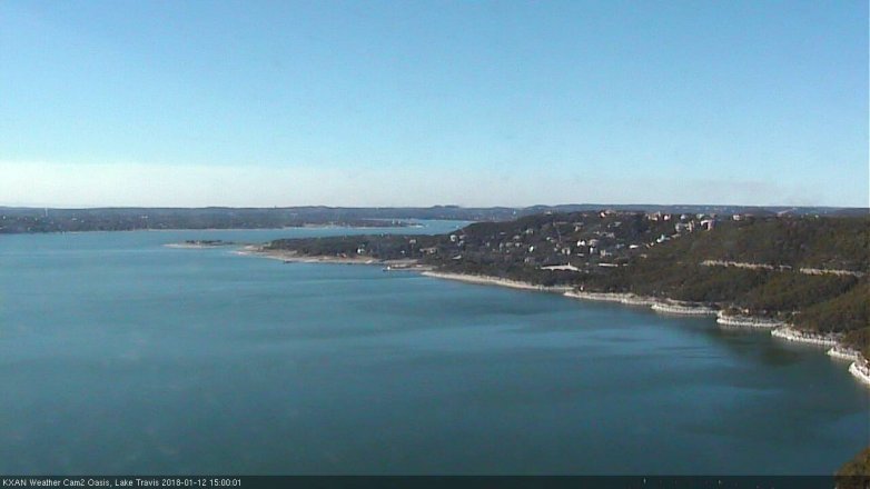 Lake Travis webcam, January 12, 2018 2:15 PM CT