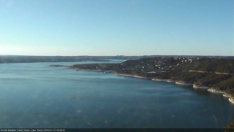 Lake Travis webcam, January 12, 2018 3:50 PM CT