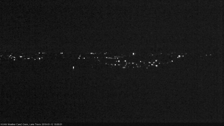 Lake Travis webcam, January 12, 2018 6:15 PM CT