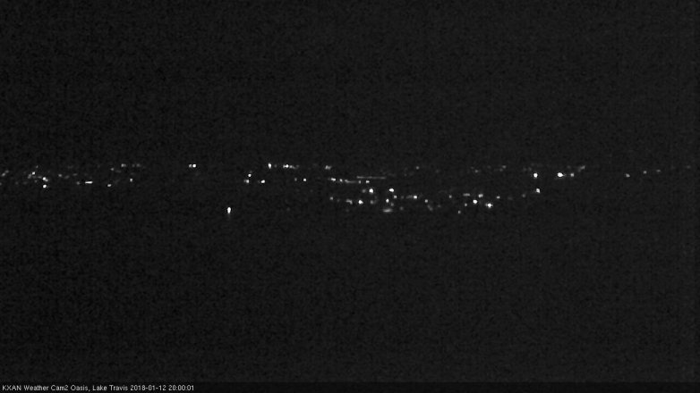 Lake Travis webcam, January 12, 2018 7:10 PM CT