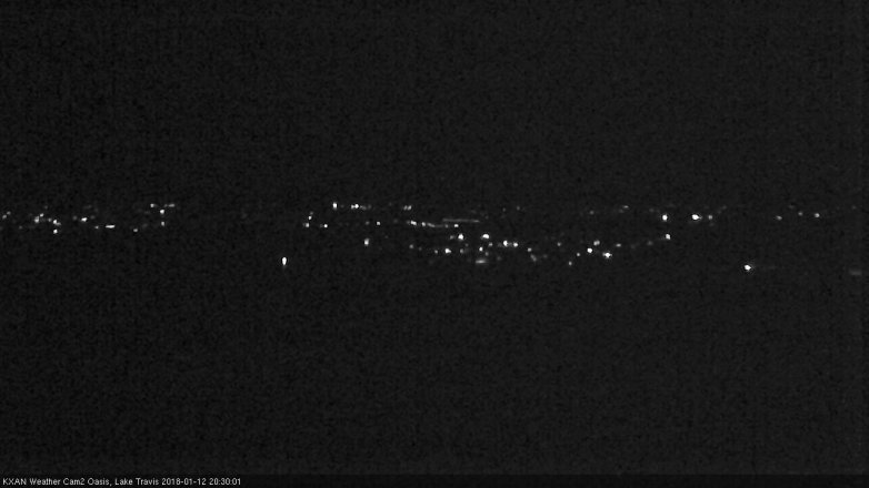 Lake Travis webcam, January 12, 2018 7:35 PM CT