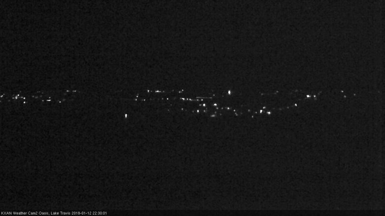 Lake Travis webcam, January 12, 2018 9:50 PM CT