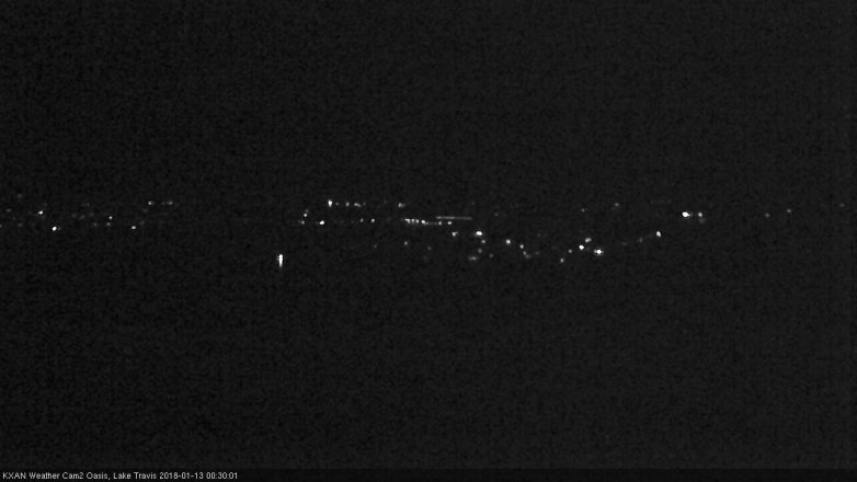 Lake Travis webcam, January 12, 2018 11:55 PM CT