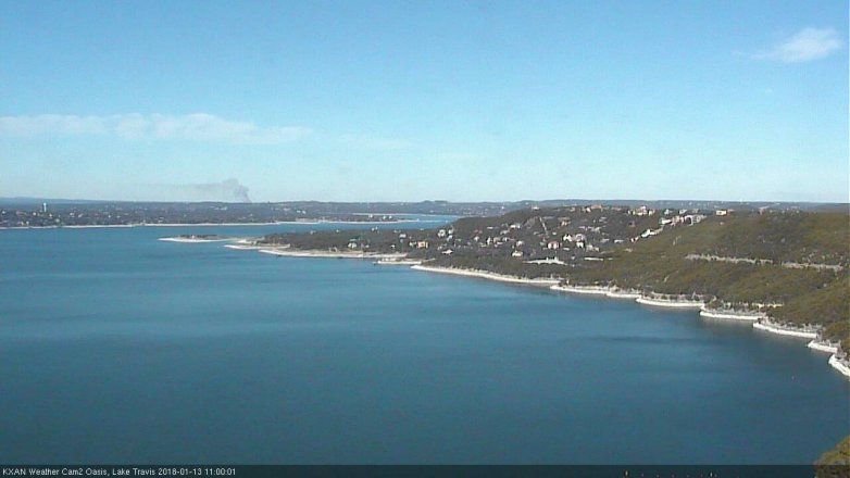 Lake Travis webcam, January 13, 2018 10:15 AM CT