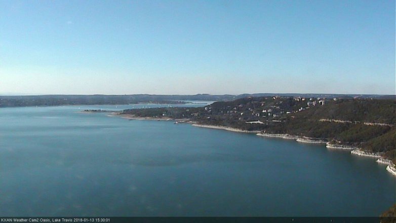 Lake Travis webcam, January 13, 2018 2:40 PM CT