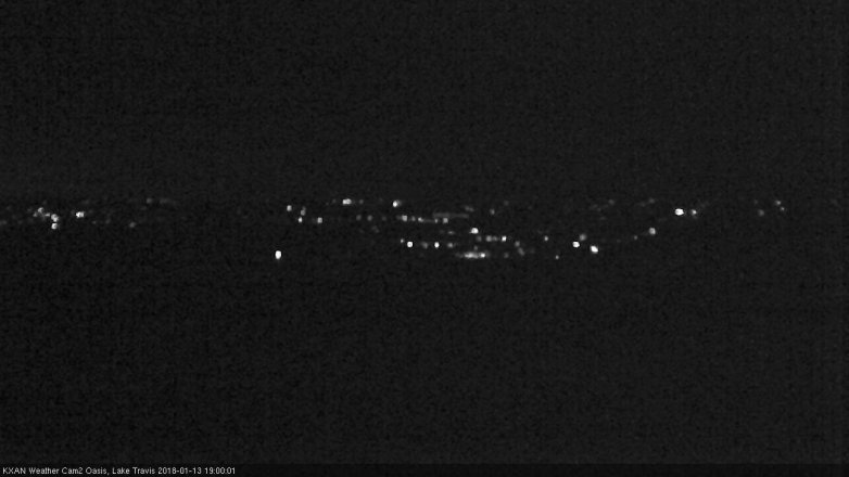 Lake Travis webcam, January 13, 2018 6:15 PM CT