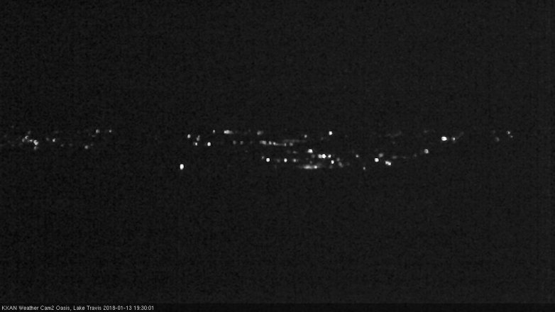 Lake Travis webcam, January 13, 2018 6:55 PM CT