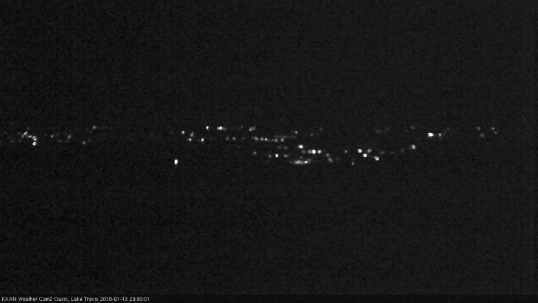 Lake Travis webcam, January 13, 2018 7:30 PM CT