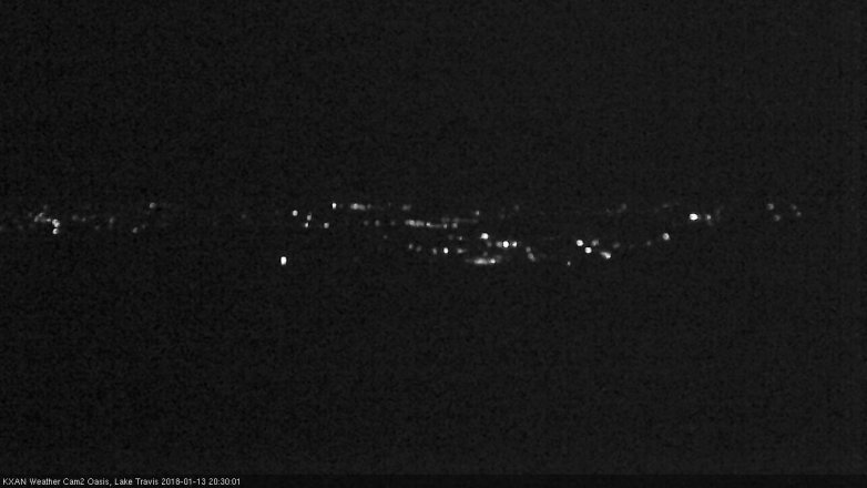 Lake Travis webcam, January 13, 2018 7:35 PM CT