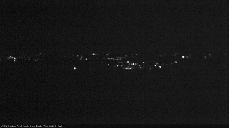 Lake Travis webcam, January 13, 2018 8:40 PM CT